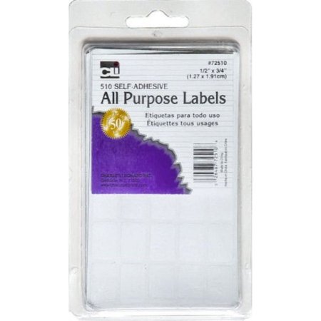 Label 1/2" x 3/4" White 500+