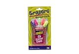 Pink Eraser 3pk w/Bonus Caps
