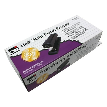 Stapler Half Strip Metal Black