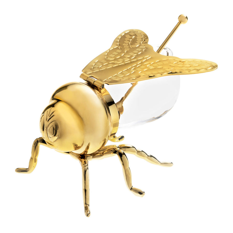 Bee Honey Dish Gold