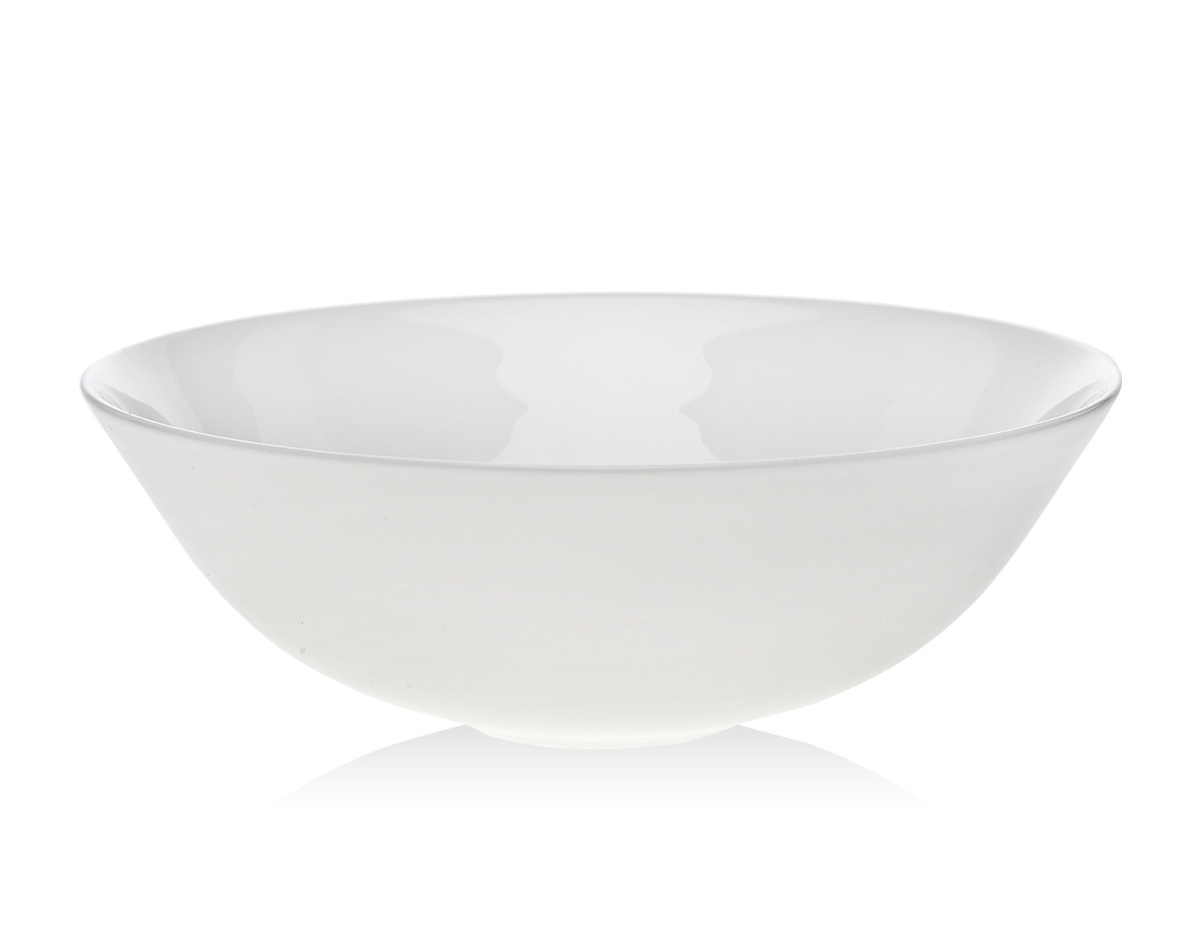 7" Soup Bowl Moon Shape White