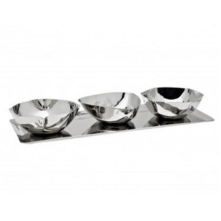 Auburn 3 Part Snack Dish W/tra