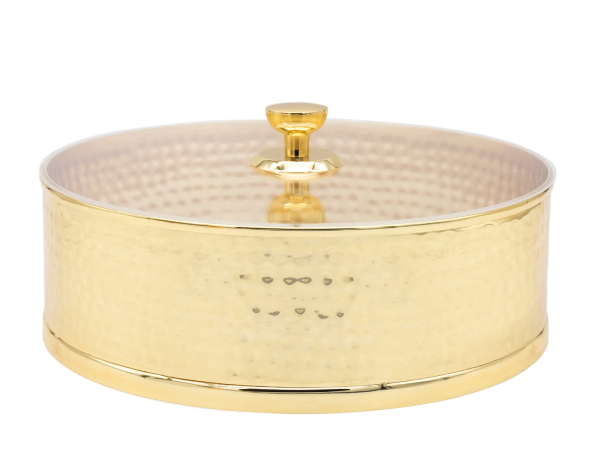 Matzoh Box Hammered Gold