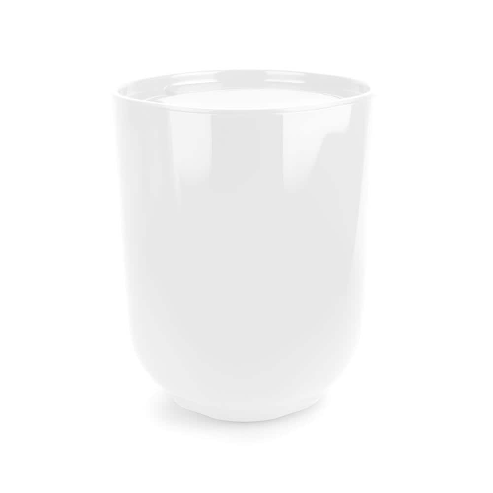 Trash Can 6qt w/Lid WHT 'STEP'