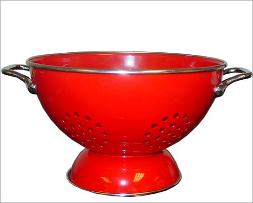 5 Qt. Colander Enamel-Red RL