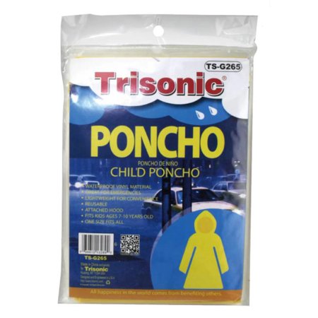 Poncho w/hood kids 7-10