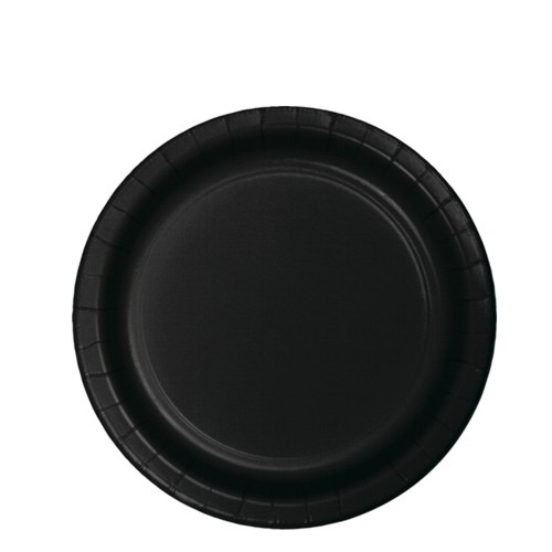 7" Paper Plate Black Velvet 24