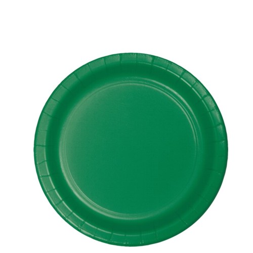7" Paper Plate Emerald Green