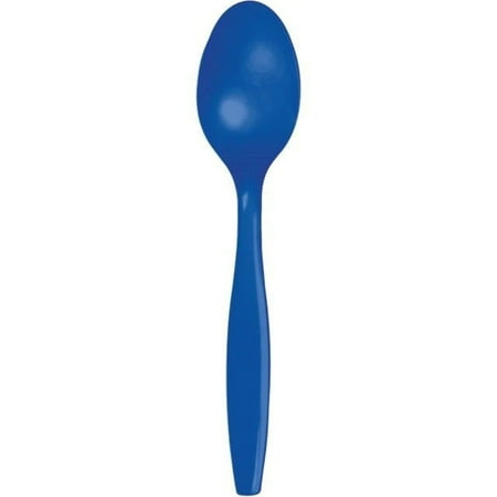 Plastic Spoon 24ct Cobalt