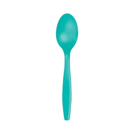 Plastic Spoon 24ct Teal Lagoon