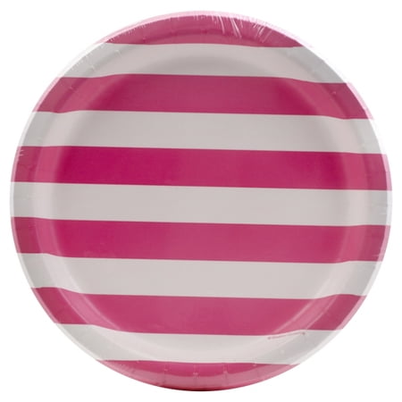 Dots & Stripes Pink 9" Plate 8