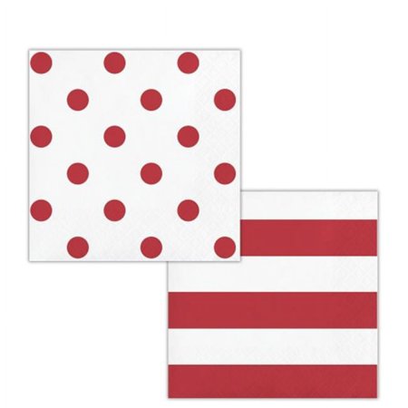 Dots & Stripes Red BN 16ct.