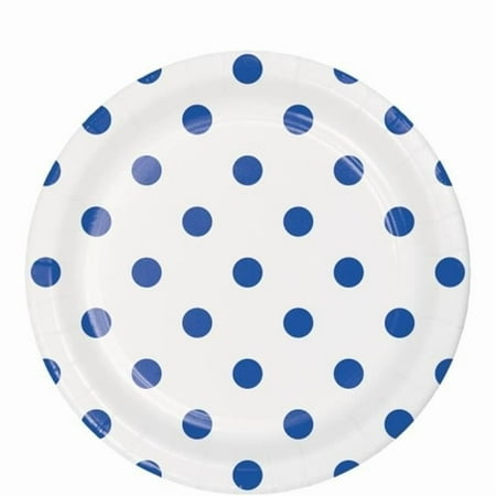 Dots & Stripes Blue 7" Plate 8