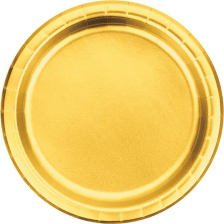 9" Paper Plate Gold Foil 8ct.