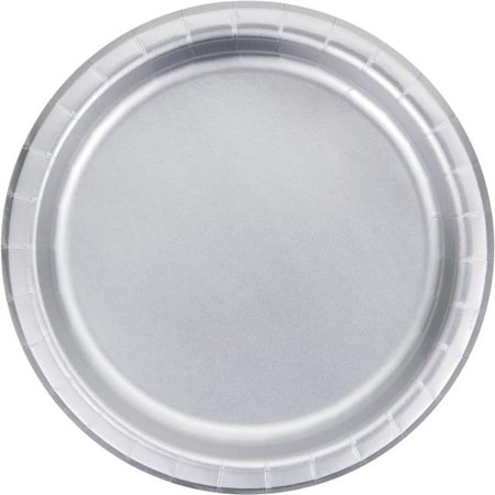 9" Paper Plate Silver Foil 8ct