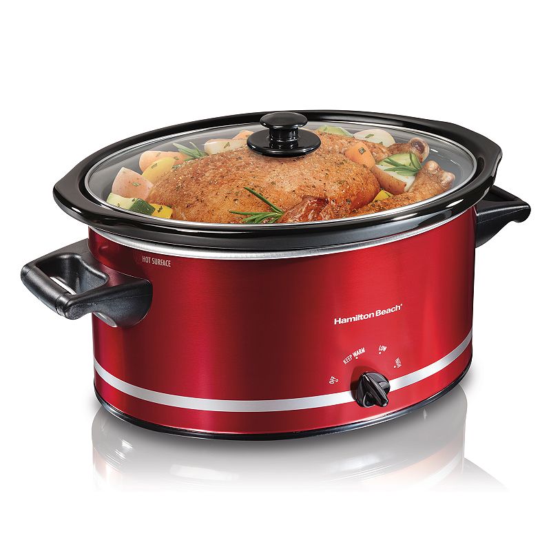 8 qt Ovl Slow Cooker Red HB