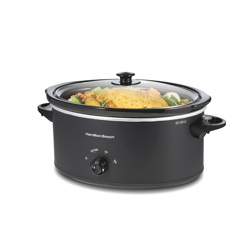 6 qt Oval SlowCkr BLK HB