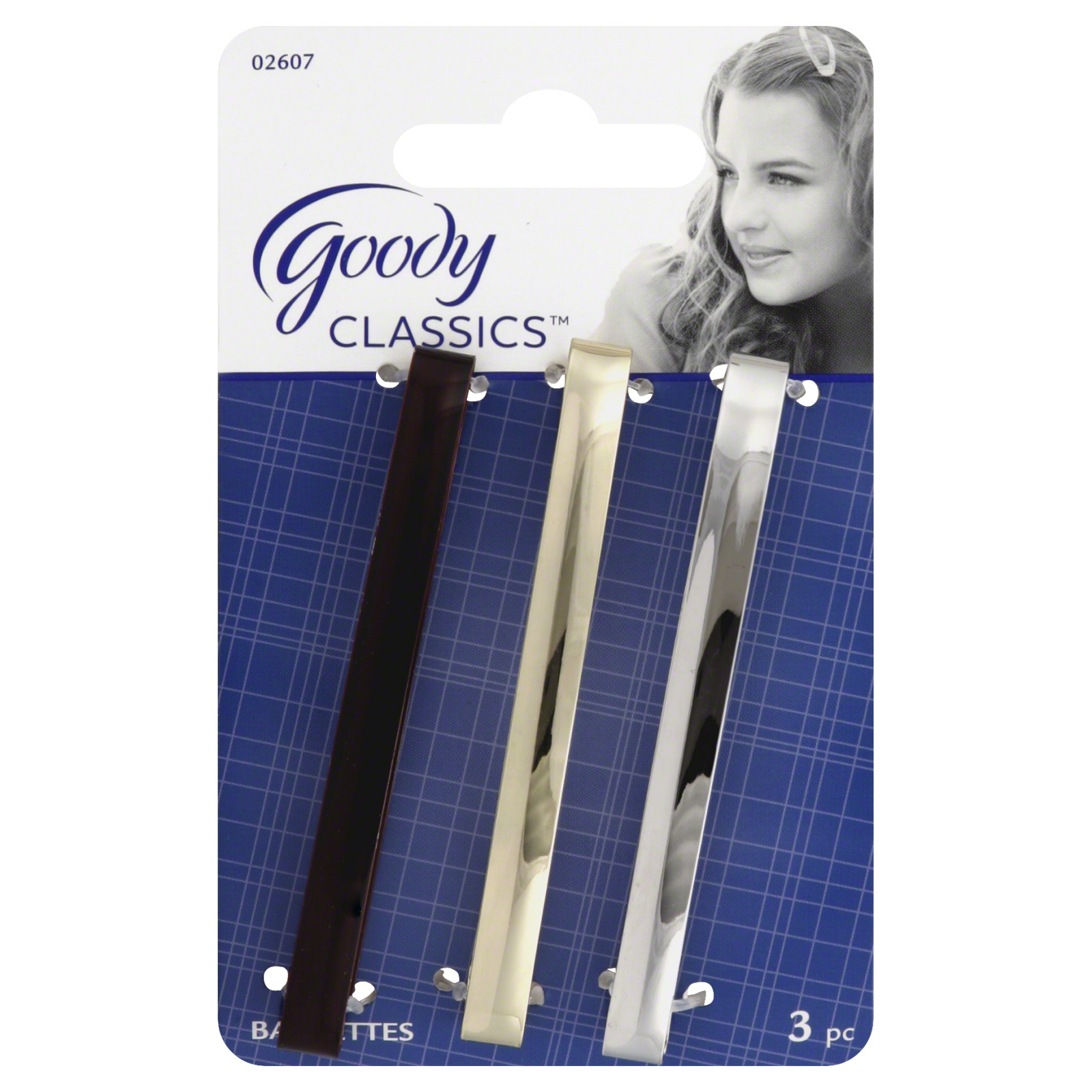 Goody Domed Barrettes 3pk.