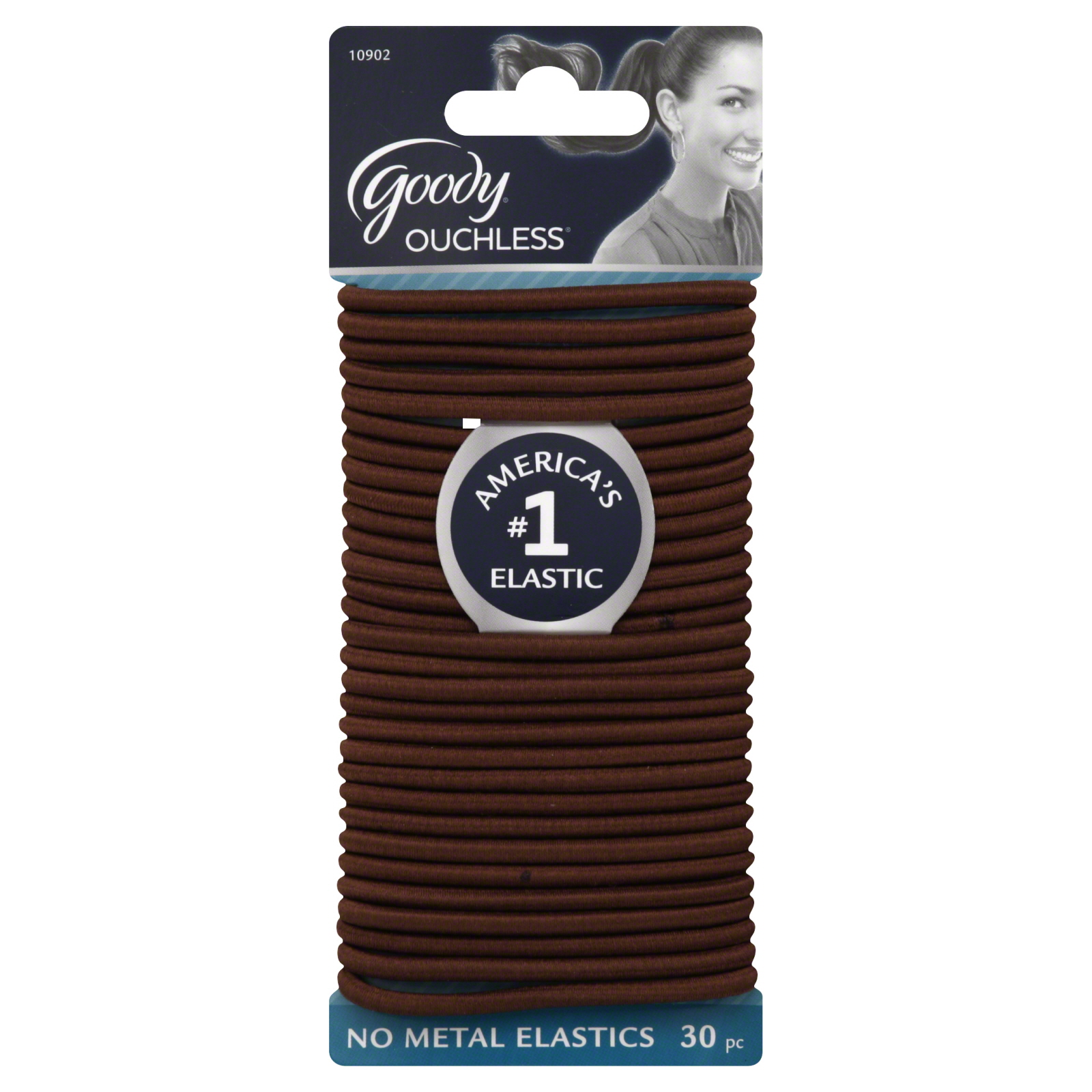 Goody Ouchless 4mm Brown 30ct