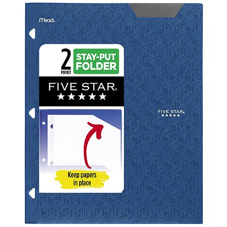 Five Star 2 Pocket Folder Poly
