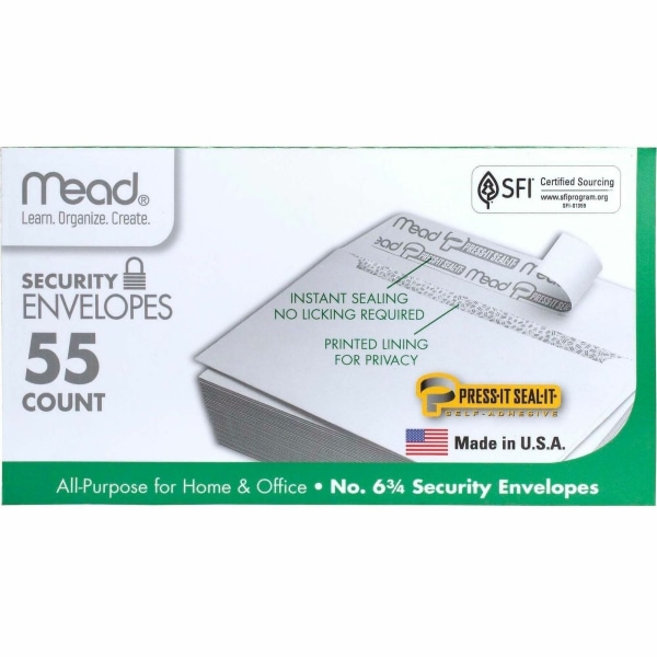 Security Envelope #6 Adhesive