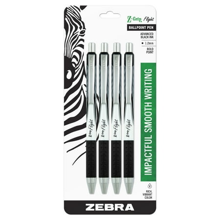 Zebra Z-Grip Flight 4pk. Black