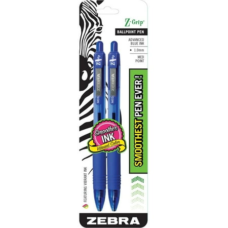 Zebra Z-Grip 1.0mm Blue 2pk.