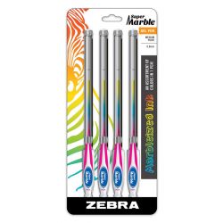 Zebra Super Marble Gel Pen 4pk