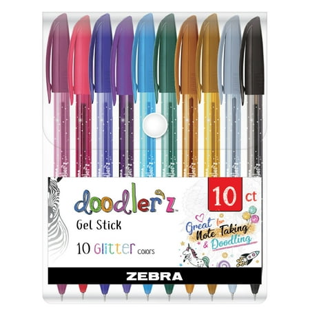 Zebra Doodlerz Gltter 10pk.