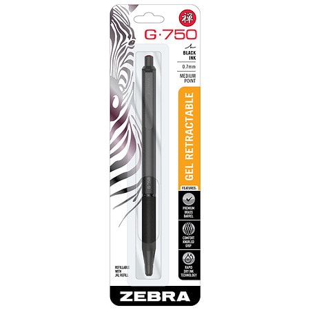 Zebra G-750 Gel Black Retracta