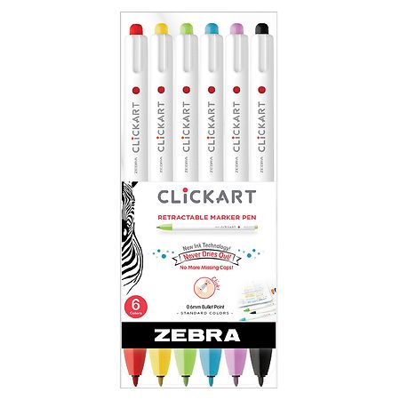 ClickArt Marker Pen 6pk. Ass't