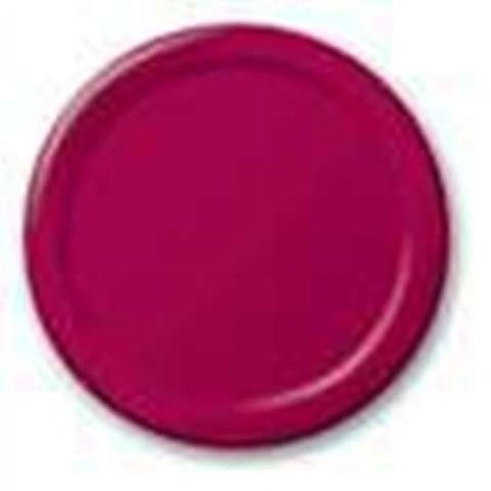 9" Paper Plate Burgundy