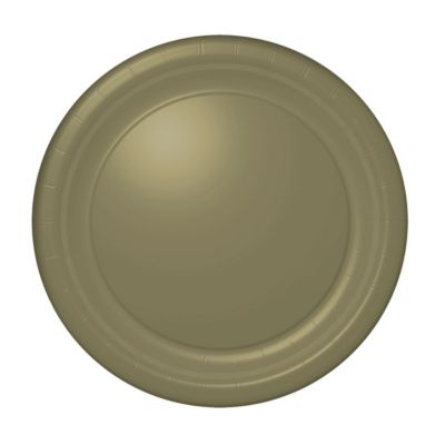 7" Paper Plate Glittering Gold