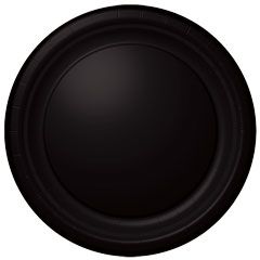 10.25" Paper Plate Black 24ct