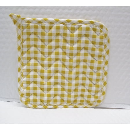 Gingham Potholder Yellow