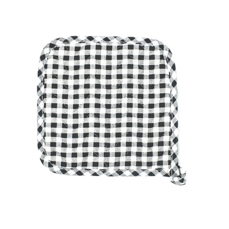 Gingham Potholder Black