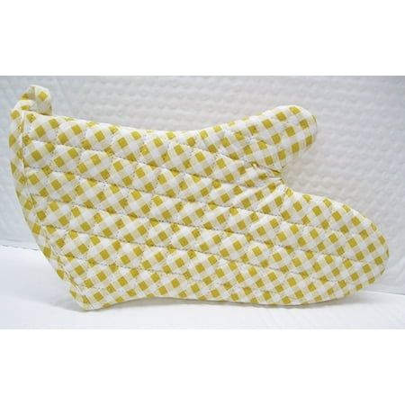 Gingham Mitts Yellow