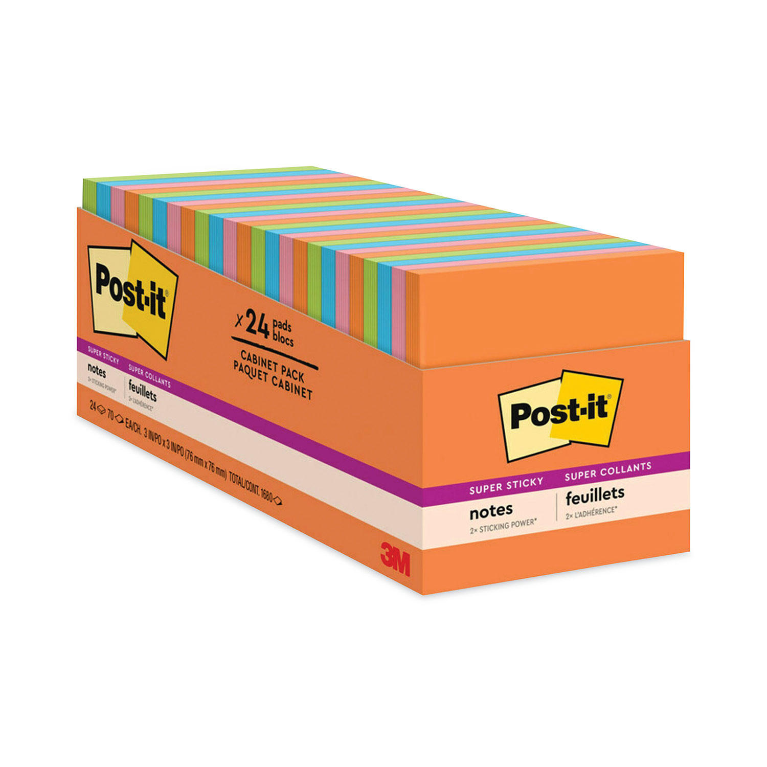 Post-It Super Stick 3x3 24x70s