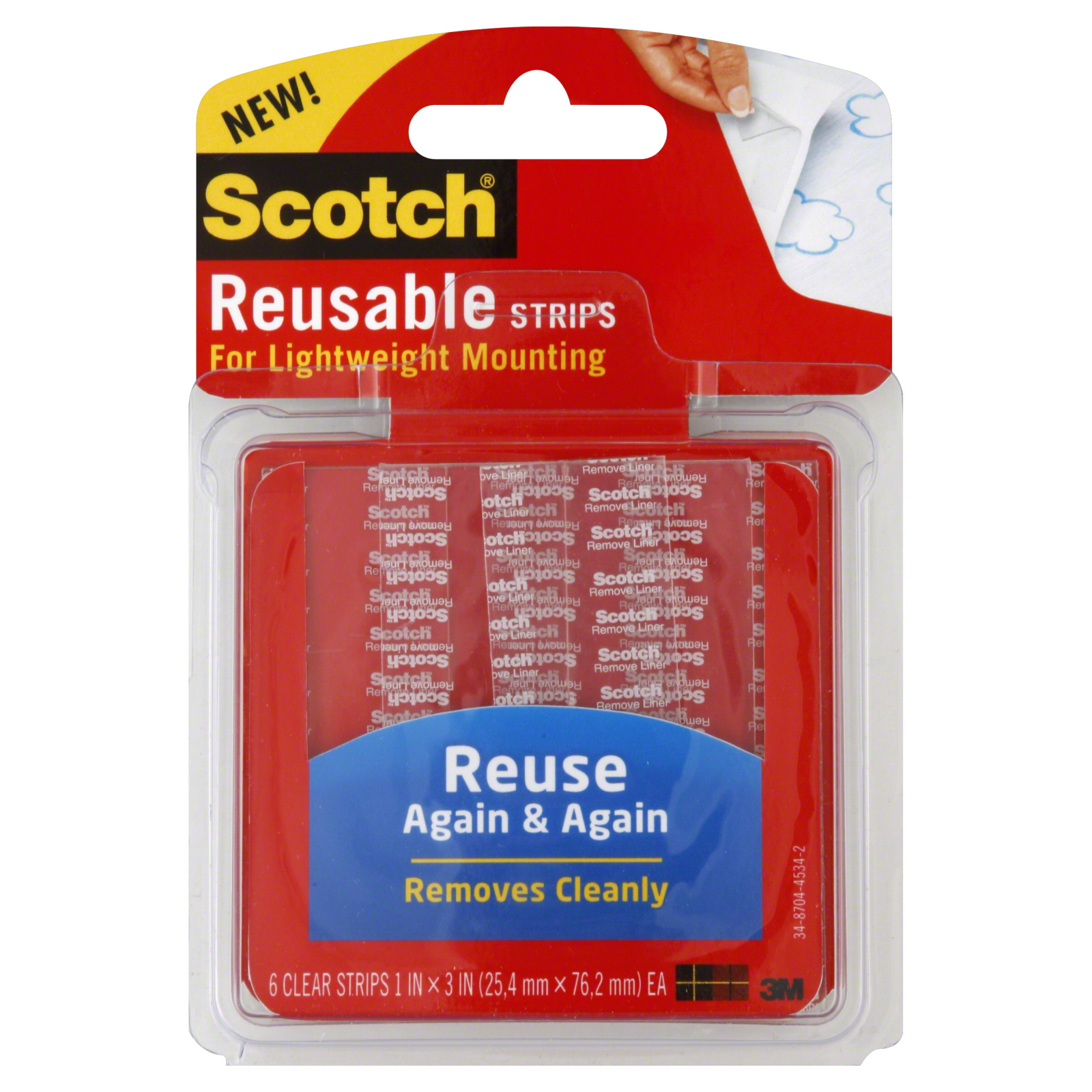Scotch Reusable Strips 6pk.
