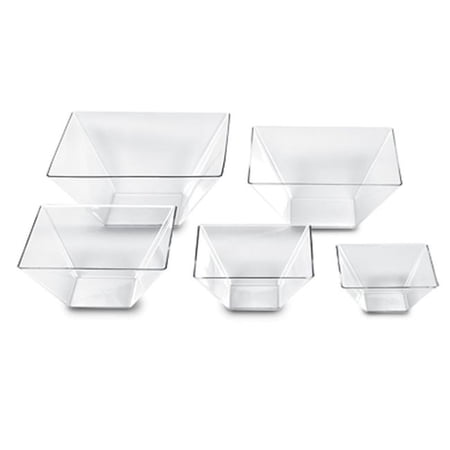 Square Bowl 2 Quart Clear