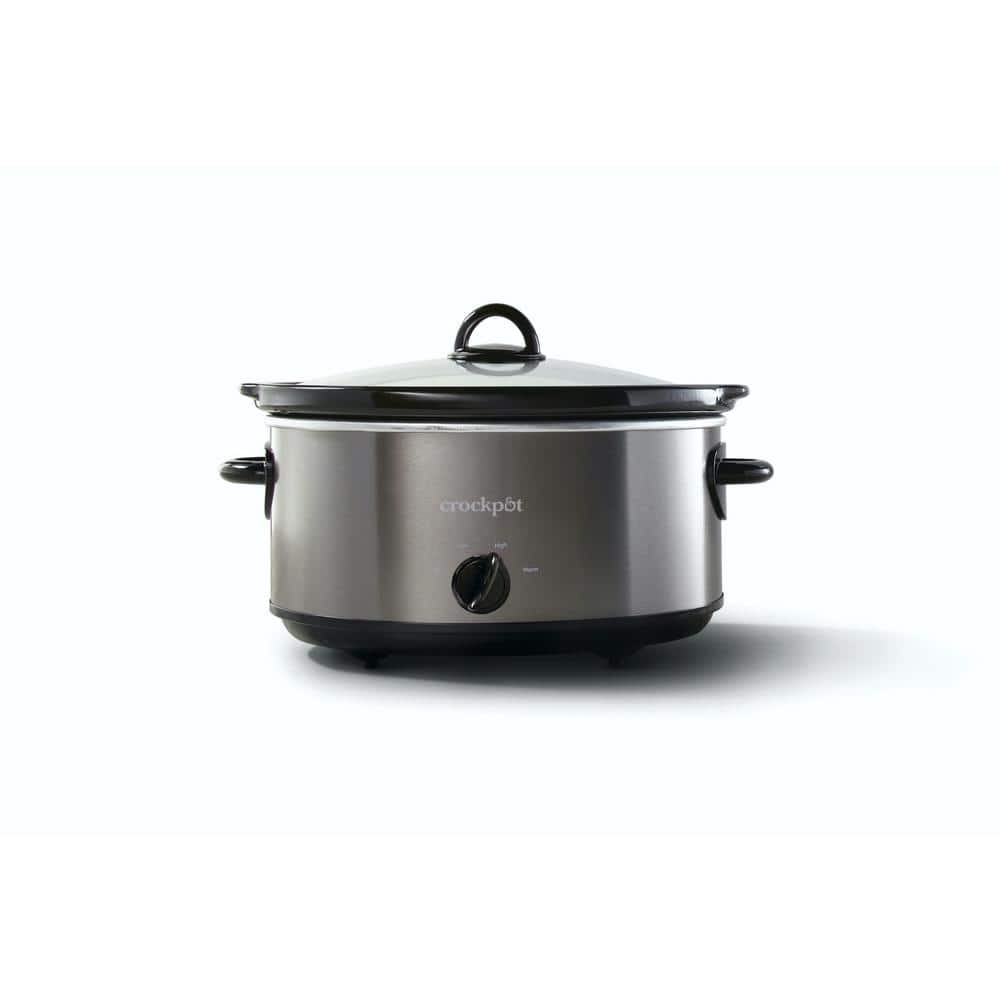 6 qt Oval Slow Cooker SS/BLK
