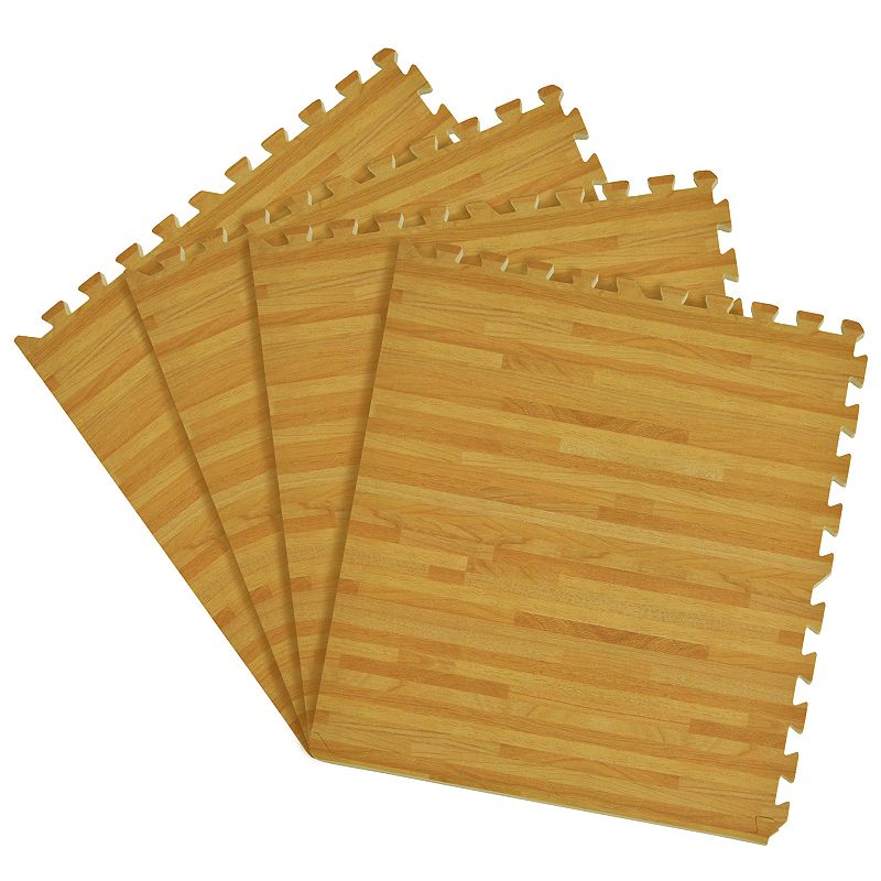 Foam Tile 24x24 4ct Pine