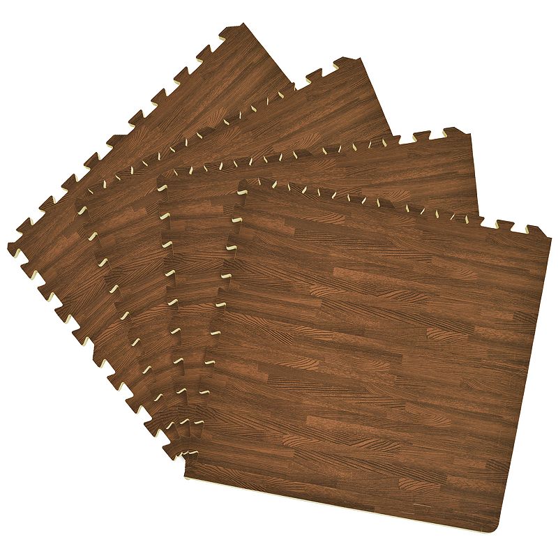 Foam Tile 24x24 4ct Walnut
