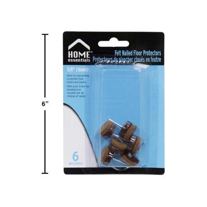 Felt Pads Nail-In 5/8" BRN 6ct