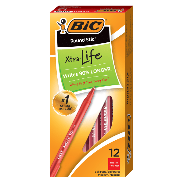 Bic Round Stic Red 12ct BOX