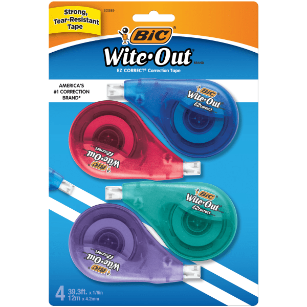 Bic Wite-Out Tape 4pk.