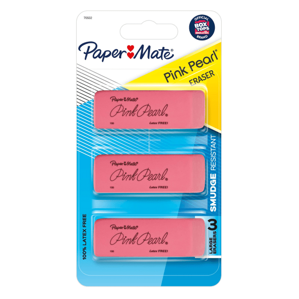 Pink Eraser 'Pearl' 3pk PaperM