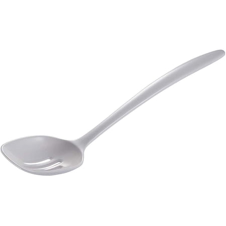 12" Mlmn Slotted Spoon White
