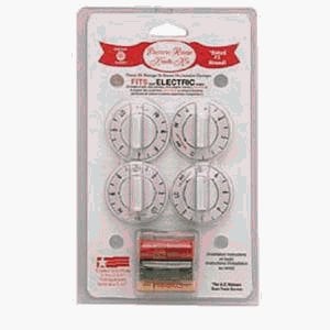 Electric Range Knob Set White