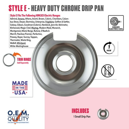 Drip Pan Chrome 6" Style E